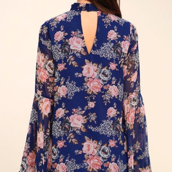 Lulus Feeling of Love Floral Print Shift Dress XS - Picture 5 of 14